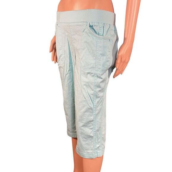 Christopher & Banks Light Blue Capris Womens Size 8 Cropped Pants with Pockets - Picture 4 of 8